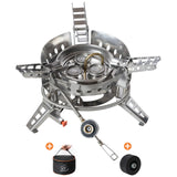 1 x RAW Customer Returns Bulin camping stove 6800W foldable, gas stove with piezo ignition, outdoor stove with adapter, stainless steel load capacity 75KG for hiking trekking picnic on the go - RRP €87.95