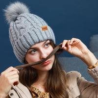 3 x Brand New REDESS Women s Winter Pompom Hat with Warm Fleece Lining, Thick Slouchy Snow Knit Skull Ski Cap - RRP €59.97