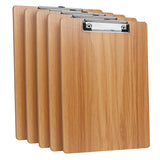 1 x RAW Customer Returns  5 pieces wooden clipboard A4, writing board clipboard with metal clamp and hanging loop, A4 clipboard writing board clipboards for office, restaurant, school - RRP €21.99