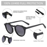 1 x RAW Customer Returns ZENOTTIC Vintage Round Polarized Sunglasses for Men and Women with UV400 Protection - RRP €25.56