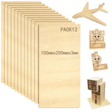 1 x RAW Customer Returns Set of 12 Balsa Plywood Plates 3mm Wood Sheets for Model Making DIY Laser Pyrography, Balsa Wood Board for Laser Cutting, Laser Engraving - RRP €16.39