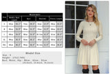 1 x Brand New Gyabnw women s knitted dress with high collar twist - long-sleeved sweater dress for winter - elegant cocktail dress midi dress - stylish knitted sweater winter dress with ribbed structure blueXXL - RRP €27.6