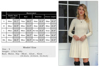 1 x RAW Customer Returns Gyabnw women s knitted dress with high collar twist - long-sleeved sweater dress for winter - elegant cocktail dress midi dress - stylish knitted sweater winter dress with ribbed structure white S - RRP €24.19