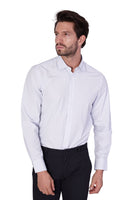 1 x RAW Customer Returns 1st American Elegant Men s Long Sleeve Shirt 100 Cotton Silk Touch Regular Fit Italian Collar - Non-Wired Sizes up to XXXXL - RRP €29.99