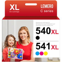 1 x RAW Customer Returns Lemero 540XL 541XL Ink Cartridges Compatible for Canon 540 541 XL PG-540 CL-541 for Canon Pixma MG3650S MG3650 MG3600 TS5150 TS5151 MG3150 MG3250 MX475 Printer Black and Color  - RRP €53.99