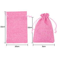 1 x RAW Customer Returns Leeyunbee 30 Pieces 10x15cm Jute Gift Bags, Jute Jewelry Bag, Linen Jute Sacks with Drawstring for DIY Jewelry Gift Christmas Fiesta Wedding Party Favors Light Pink  - RRP €11.32