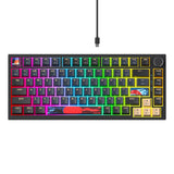 1 x RAW Customer Returns SOLIDEE Hot-Swappable 75 Wired Mechanical Gaming Keyboard, RGB Backlit Keyboard with Red Switch, TKL 82 Keys, NKRO Compact Keyboard with Volume Control Knob Blue Samurai  - RRP €64.59