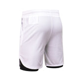 2 x Brand New COTOP Men s Sports Shorts, 2 in 1 Men s Running Shorts, Quick Drying Breathable Summer Running Shorts for Men with Zipper and Pocket for Jogging Fitness Training-white3XL - RRP €48.0