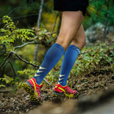 3 x RAW Customer Returns Atlas Athlete compression socks for men women - Ideal compression socks for running, cycling, skiing - Graduated compression as3, alpha, l, x l, regular, regular, blue  - RRP €57.45