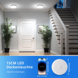 1 x RAW Customer Returns Combuh LED ceiling light with motion sensor indoor, round ceiling light 15w 6500k 1500LM cold white waterproof IP56, sensor ceiling light LED for hallway, garage, stairwell, balcony, kitchen, bathroom, cellar - RRP €19.82