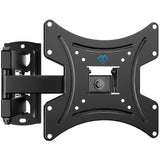 1 x RAW Customer Returns PERLESMITH TV wall mount, swiveling tilting TV mount for 13-42 inch flat curved TVs or monitors up to 20kg, max. VESA 200x200mm black  - RRP €16.8