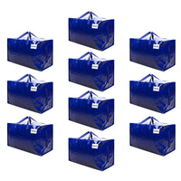 1 x RAW Customer Returns VENO Set of 10 100L Large Moving Bags with Zippers and Reinforced Handles, Durable Moving Boxes, Clothes Bags for Removals, Storage, Travel, Camping Blue, Set of 10  - RRP €68.99