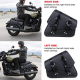 1 x RAW Customer Returns Vintage Saddlebags for Motorcycle Universal PU Waterproof Saddlebags with Large Capacity - RRP €65.99