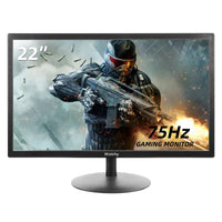 1 x RAW Customer Returns Wstirhy 22 inch PC Monitor, Full HD 1920 x 1080 75Hz 5MS LED Screen HDMI VGA Monitor for Laptop Computer, Black - RRP €76.63