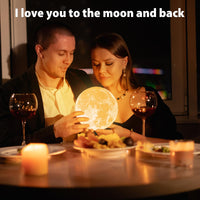 1 x RAW Customer Returns Balkwan Moon Lamp, Moon Lamp 3D Printing Moon Lamp Dimmable USB Charging Touch Lamp for Children and Lovers Birthday Bedroom Romantic Gift 7.1 inch  - RRP €36.99