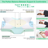 1 x RAW Customer Returns Elviros Cervical Orthopedic Memory Foam Pillow Removable Ergonomic Neck Pillow for Neck and Shoulder Pain Neck Support Pillow for Side Sleepers - RRP €52.43