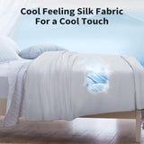 1 x RAW Customer Returns Summer blanket 150 x 200 cm, cooling duvets with cool feeling silk fiber for sleeping, light summer duvet, soft and breathable summer blanket for night sweats, hot sleepers, grey - RRP €32.99