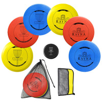 1 x RAW Customer Returns RAYNA GAMES 6 Piece Disc Golf Disc Set, Professional Disc Golf Set, Regular Size Disc Golf Disc for Adults, Putter Midrange Driver Disc Perfect Outdoor Games - RRP €30.99