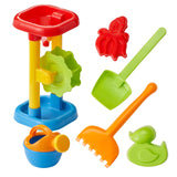 1 x RAW Customer Returns Bramble - 6-piece water sand mill set for children - sand molds, watering can, shovel, rake, sandboxes sand toys - sturdy BPA-free - RRP €14.99