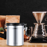 1 x RAW Customer Returns Beaspire coffee can airtight 1kg beans, coffee can 2800ML, coffee container, coffee can stainless steel aroma can storage can vacuum can for coffee beans, powder, tea, nuts, cocoa - RRP €32.99