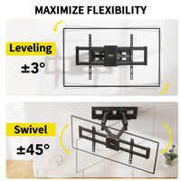 1 x RAW Customer Returns Alphamount TV wall mount swivel for 37-75 inch TVs, tiltable extendable wall mount TV, TV bracket max weight 45kg, VESA 200x100 to 600x400mm - RRP €39.99