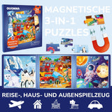 1 x RAW Customer Returns Magnetic game from 2 to 3 years - 24-piece puzzle activity on the plane for toddlers from QUOKKA - travel games for children from 3 to 5 - learning magnet gift for the road trip - RRP €16.13