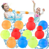 10 x Brand New Water Bombs Self-Closing Reusable, 5 Second Quick Fill Water Bombs Set, Self-Closing Silicone Water Balloons Splash Balls for Children Summer Outdoors, Pool 12 Pieces  - RRP €87.6