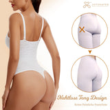 1 x RAW Customer Returns Joyshaper Women s Body Shapewear Tummy Control Body Shaper Shaping Thong Bodysuit Figure-Shaping Corset Body White XL - RRP €26.99