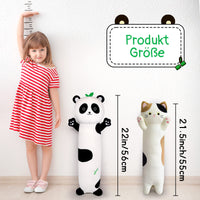 8 x Brand New Yamepuia Long Panda Pillow, 56CM Long Panda Plush Pillow, Soft Panda Plush Toy, Cat Plush Dolls Toy Gift for Kids Girlfriend - RRP €127.92