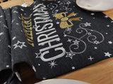 51 x Brand New Lifestyle table runner Christmas High-quality tablecloth, dark grey in a chic colour combination 40x140 cm Christmas decoration table stars Merry Christmas Elegance Stain protection and washable - RRP €1039.89