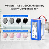 1 x RAW Customer Returns melasta 14.4V 3200 mAh Li-ion replacement battery for iLife vacuum cleaner A4, A4s, A6,V7, A6, A7, A8, A9, V7s Plus, V7s Pro, X620, Y8H4 batteries - RRP €24.58