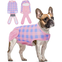 1 x Brand New Hjumarayan Recovery Suit for Dogs After Surgery, Professional Pet Recovery Suit Pet Checked Recovery Shirt, E-Collar and Cone Alternative, Protection from Wound Skin Diseases M, Pink  - RRP €20.4