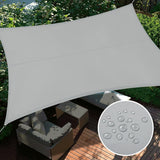 1 x RAW Customer Returns SHACOS Sun Sail Waterproof Rectangular 3x4m Sun Shade Sail Sun Protection UV Protection Wind Protection Polyester Sun Sail Weatherproof Outdoor Sun Sail for Terrace, Garden, Balcony - Grey - RRP €29.24