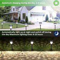 1 x RAW Customer Returns N NORA TWIPS Solar Lights Garden, IP55 Waterproof Decorative Light for Garden Lawn Walkway Balcony Landscape, Solar Path Light with 2700K-3000K Warm White Light and Color Changing Pack of 8  - RRP €20.16