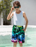 1 x RAW Customer Returns kids4ever Swim Trunks Boys Children Swim Shorts 3D Funny Colorful Print Quick Dry Beach Surf Board Shorts Summer Swimming Trunks Knee Length with Side Pockets - RRP €20.86