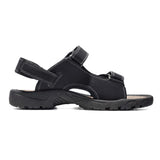 1 x RAW Customer Returns JOMIX Summer Athletic Sandals Men Velcro Anti-Slip Hiking Sandals Outdoor Beach Travel Trekking Hiking Black, 44 EU  - RRP €32.95