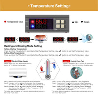 1 x RAW Customer Returns diymore Digital Temperature Controller Humidity Controller SHT2000 AC 110V-230V Humidity Controller Thermostat with Probe Heating Cooling Humidification - RRP €19.67