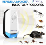 1 x RAW Customer Returns TACKLY Ultrasonic Pest Repeller X2 - Ultrasonic Repeller for Mosquitoes, Flies, Cockroaches, Rats, Ants, Electric, Anti Mosquito Plug in, Indoor and Outdoor - RRP €26.4