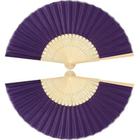 1 x RAW Customer Returns Foldable Hand Fans, 2 Pack Silk Fabric Bamboo Chinese Wedding Fans for Men and Women Folding Fans for Wedding Performance Dance Decoration Festival Dark Purple, Classic Style  - RRP €8.99