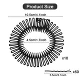 1 x Brand New Pumuky 10 Pieces Circular Combs, Plastic Circular Hair Comb, Full Circle Comb, Including 50 Hairpins, Fashion Accessories Stretchable Comb for Women Girls Black Coffee  - RRP €6.38