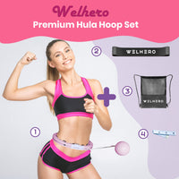 1 x RAW Customer Returns WELHERO Smart Hula Hoop Adults Beginners - Adjustable Size 66-121cm - RRP €43.19