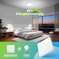 1 x RAW Customer Returns Yafido LED ceiling light flat ultra slim 48W 4320Lm LED ceiling light cold white 6500K LED ceiling lamp for living room bedroom hallway office kitchen balcony and dining room non-dimmable 30 30 4cm - RRP €32.99