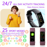 1 x RAW Customer Returns Activity Tracker for Women Men 1.1 AMOLED Screen Fitness Watches with Heart Rate Blood Pressure Sleep Monitor Calorie Tracking Step Counter Smart Band for Android and iPhone Purple 1  - RRP €28.73