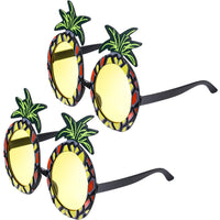 1 x Brand New Blulu 2 Pairs Pineapple Glasses Pineapple Shaped Party Glasses Hawaiian Tropical Sunglasses for Party Accessories Photo Props Theme - RRP €11.09