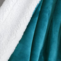 1 x RAW Customer Returns SOCHOW Sherpa blanket turquoise two-sided blankets, cuddly blankets, extra thick warm sofa blanket couch blanket made of Sherpa, 150 x 200 cm super fluffy fleece blanket as a sofa throw or living room blanket - RRP €37.1