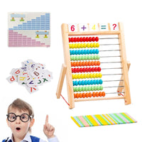 7 x Brand New Butyeak abacus for children, primary school slide rule, abacus frame, slide rule abacus frame, arithmetic aid, wooden slide rule, slide rule primary school, with counting sticks number alphabet cards - RRP €134.4