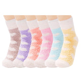 7 x Brand New HOTSO Women s Winter Thermal Socks 6 Pairs Warm Fleece Socks Home Thick Thermal Fleece Socks Cute Cat Paw Socks Heart  - RRP €87.08