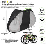 1 x RAW Customer Returns QZMVER Waterproof outdoor bicycle storage, bicycle cover for transporting 1-2 bicycles, tear-resistant bicycle cover for rear carrier, heavy duty PU coating bicycle and e-bike transport protection - RRP €64.52