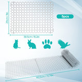 1 x RAW Customer Returns Ulikey Anti Cat Spikes, 5 Pcs Anti Cat Mat, Thorn Mat, Spike Strips for Animals, Deterrent Repellent for Defense against Cat and Protecting Plants in the Garden White  - RRP €24.78