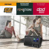 1 x RAW Customer Returns LEICKE portable DAB radio with Bluetooth 5.0 DAB DAB and FM radio, 2.4 color display, 80 presets, kitchen radio with cable or 2000mAh battery operation, MicroSD TF AUX connection, alarm functions - RRP €38.06